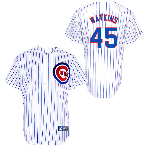Logan Watkins #45 Youth Baseball Jersey-Chicago Cubs Authentic Home White Cool Base MLB Jersey